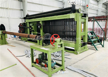 دستگاه کاملا اتوماتیک سیم پیچ خورده، ماشین 100x120mm Gabion مش PLC کنترل نصب ساده