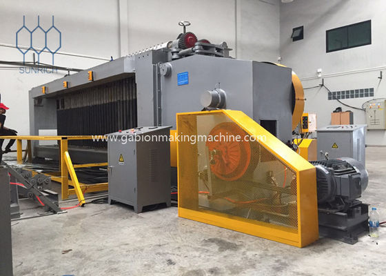 پنج چرخش سیستم کنترل اتوماتیک Plc ماشین Gabion مش برای عرض بافندگی 4500 میلی متر